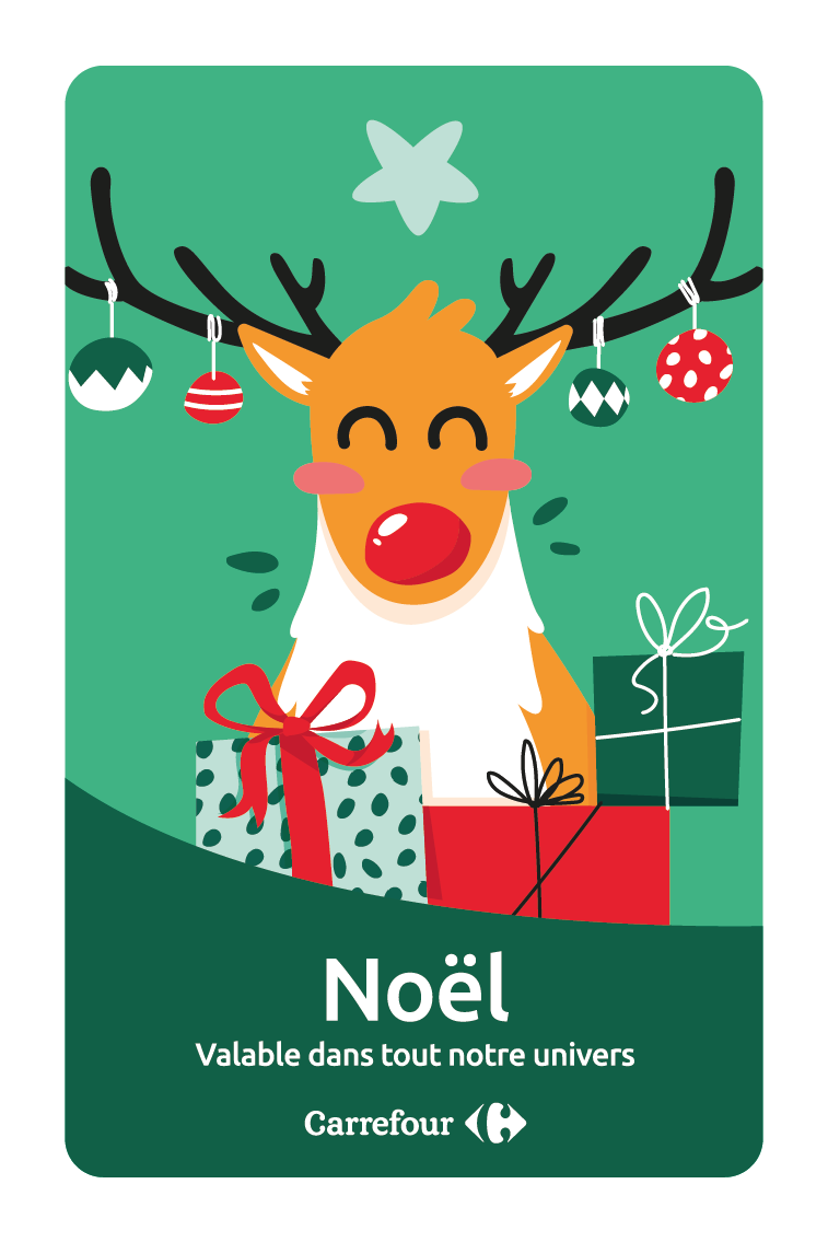 Carte cadeaux Noël entreprise Carrefour+