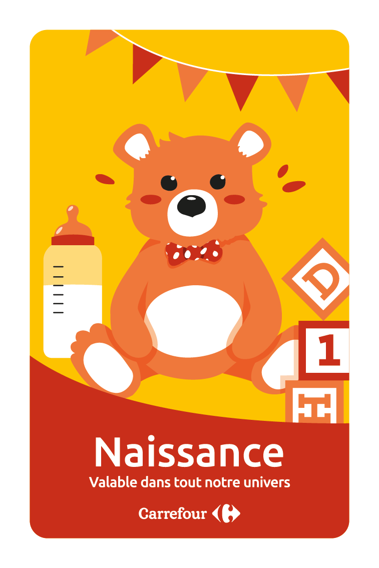 Carte cadeaux Naissance Carrefour+