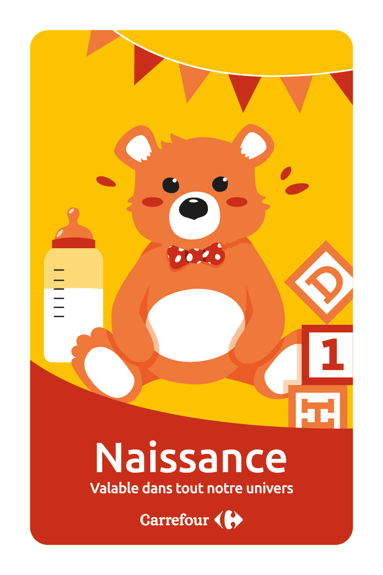 Carte cadeaux Naissance Carrefour+