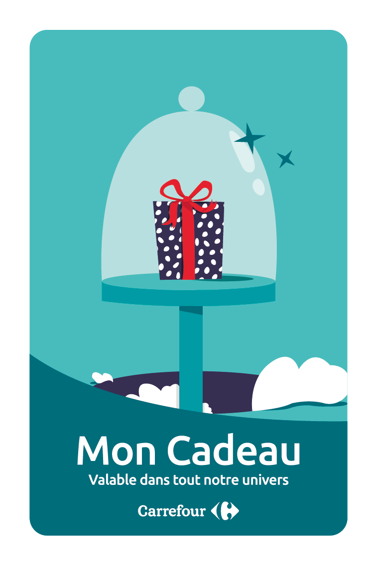 Carte cadeaux Carrefour+ "Mon cadeau" bleu